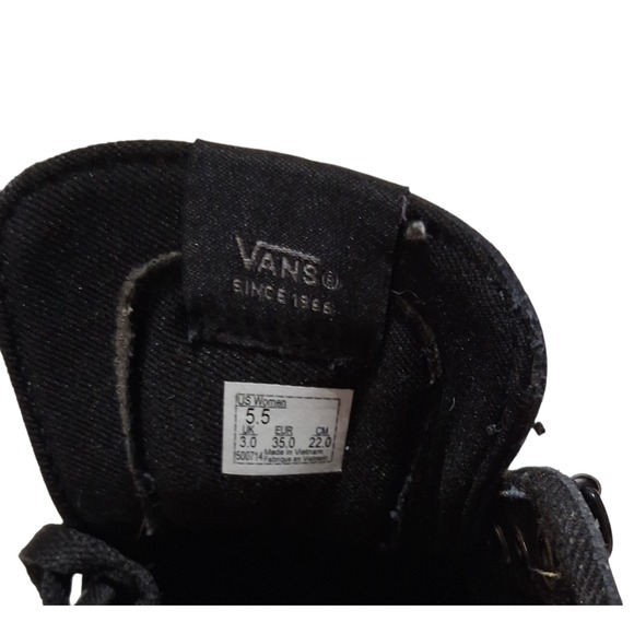 Vans Women's Filmore Hi Top Tapered Platform Sneakers Black Size 5.5 - Picture 9 of 10